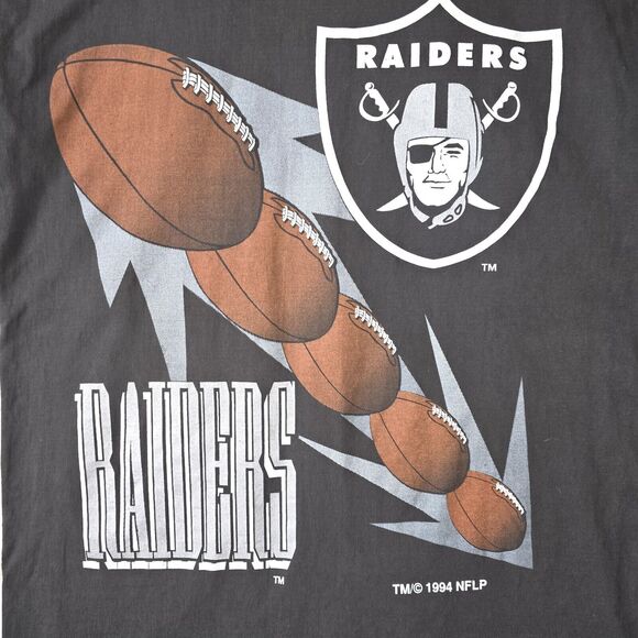 Vintage Las Vegas Raiders AOP Shirt Sz 1994 Competitor Large Los Angeles 90s Vtg - Picture 3 of 8